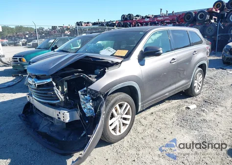 2015 Toyota Highlander Le V6 z USA, uszkodzony, nr VIN 5TDZKRFH2FS067787
